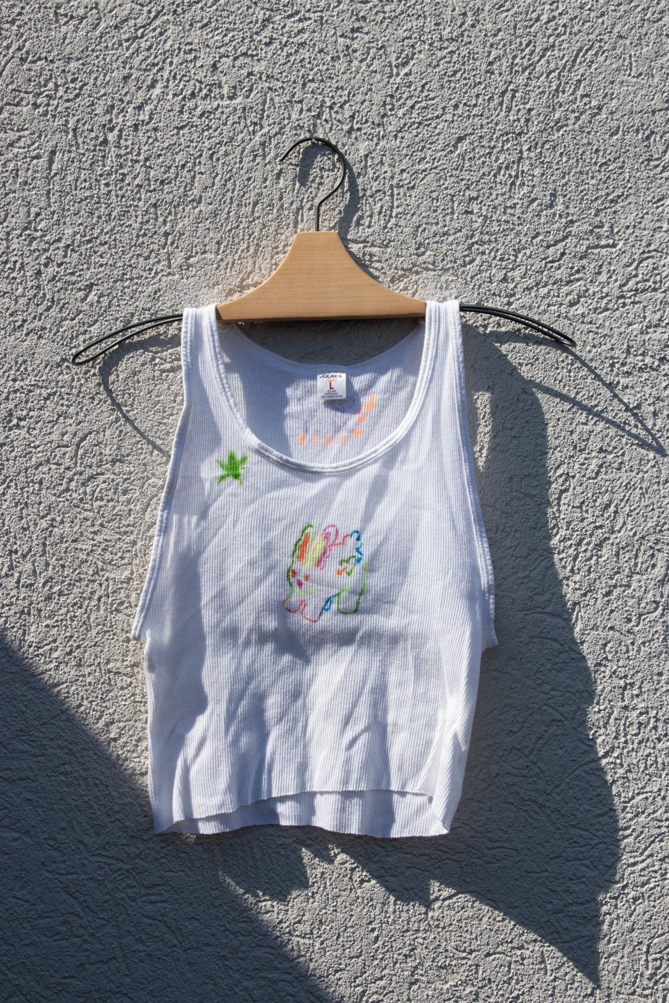 Tank Top - Lettuce Bunny Cropped Tank no. 3 - Lettuce Goods