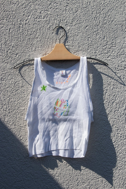 Tank Top - Lettuce Bunny Cropped Tank no. 3 - Lettuce Goods