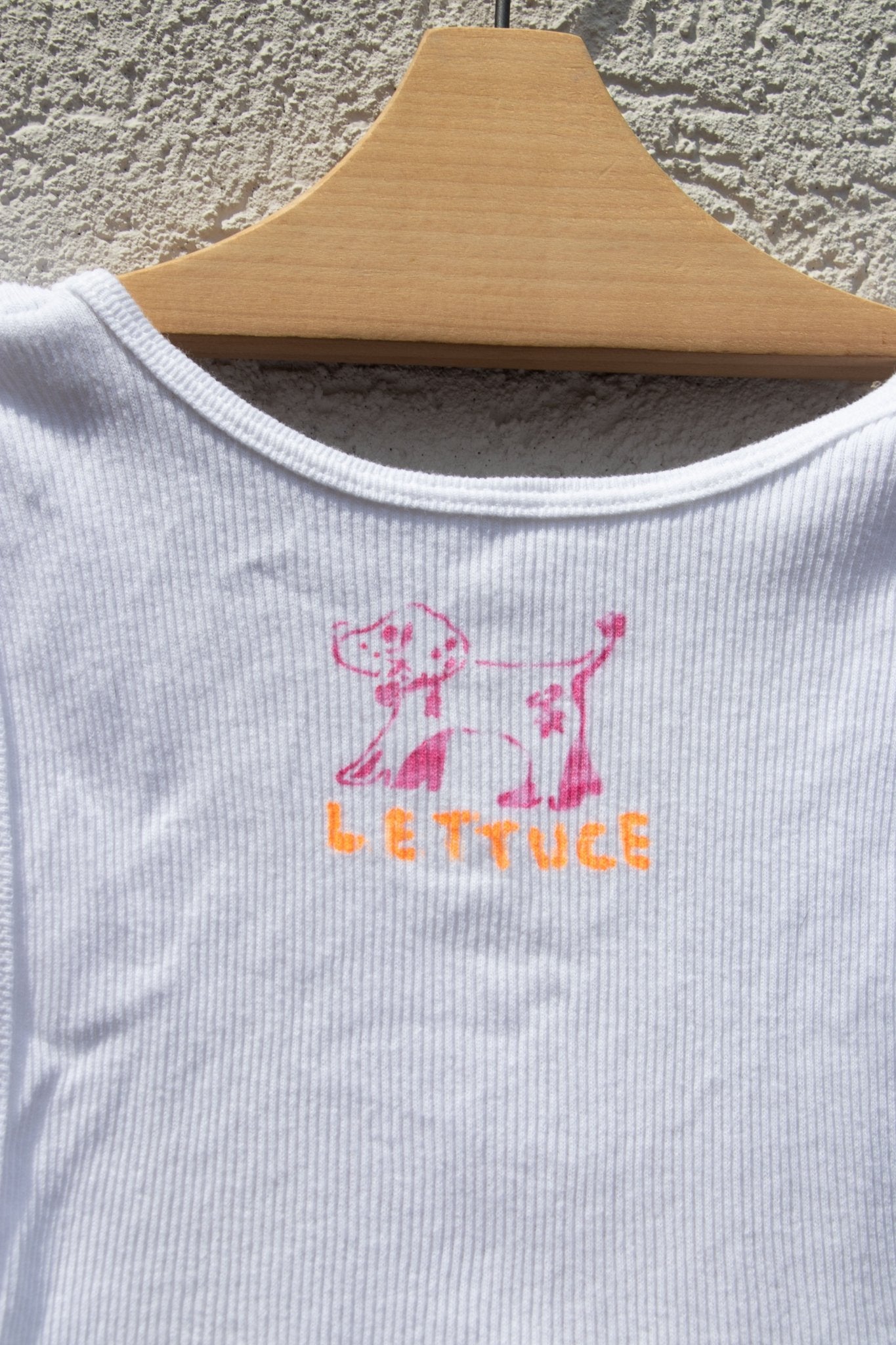Tank Top - Lettuce Bunny Cropped Tank no. 4 - Lettuce Goods