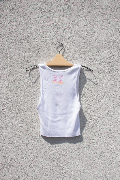 Tank Top - Lettuce Bunny Cropped Tank no. 4 - Lettuce Goods