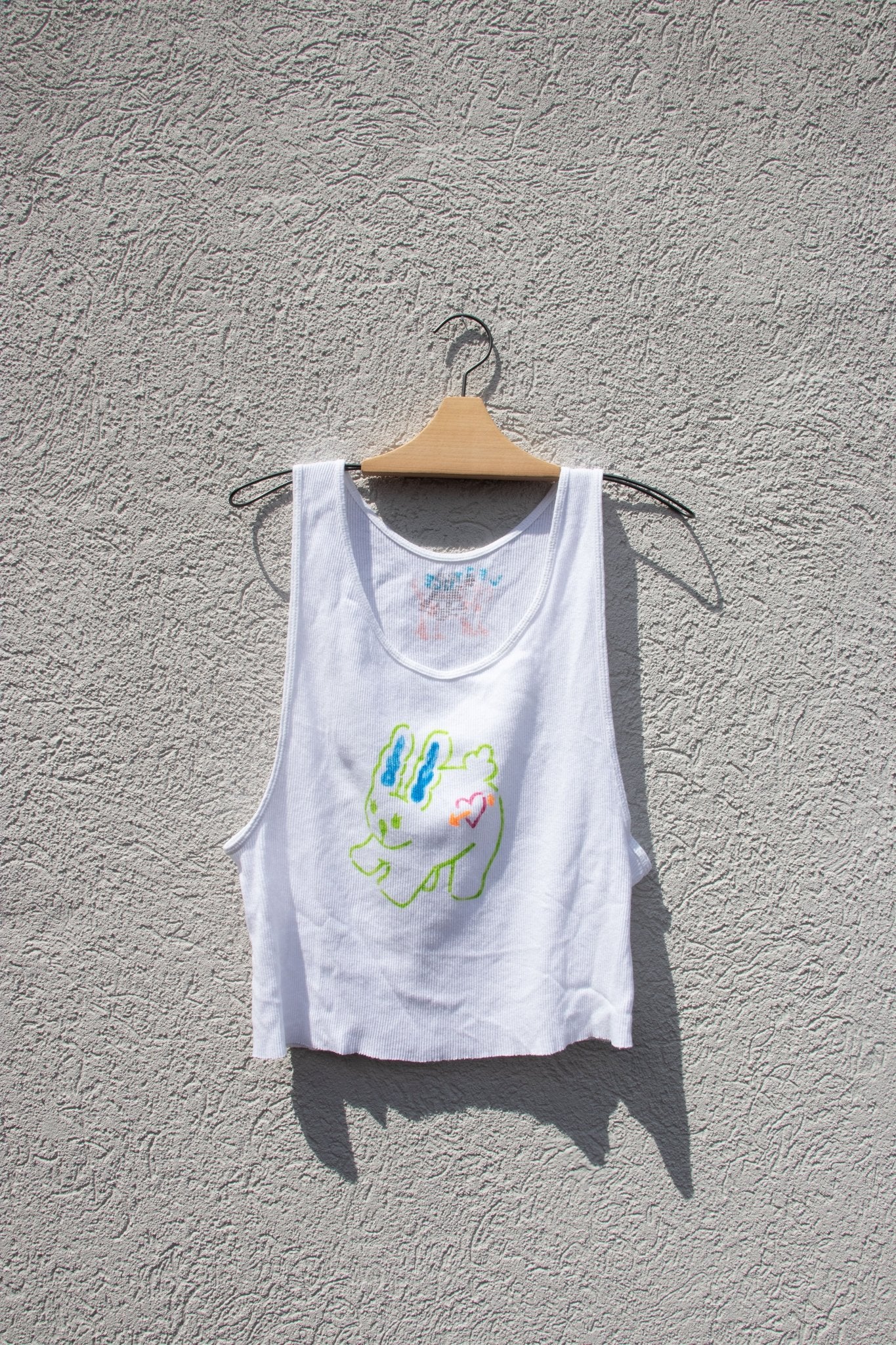 Tank Top - Lettuce Bunny Cropped Tank no. 5 - Lettuce Goods