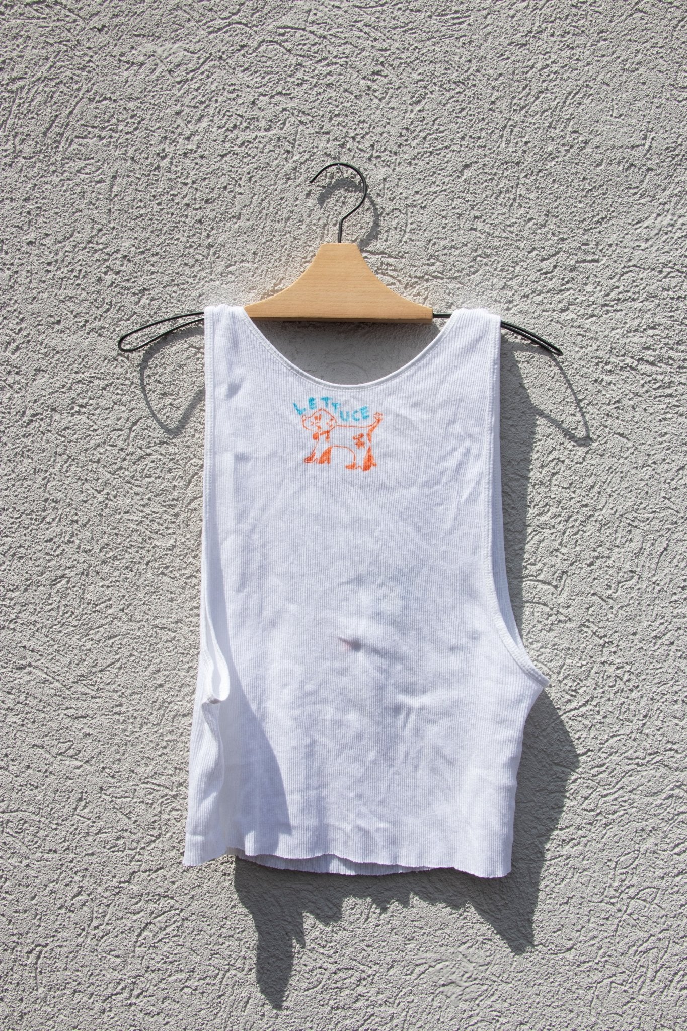 Tank Top - Lettuce Bunny Cropped Tank no. 5 - Lettuce Goods