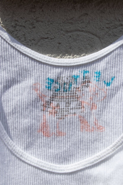 Tank Top - Lettuce Bunny Cropped Tank no. 5 - Lettuce Goods