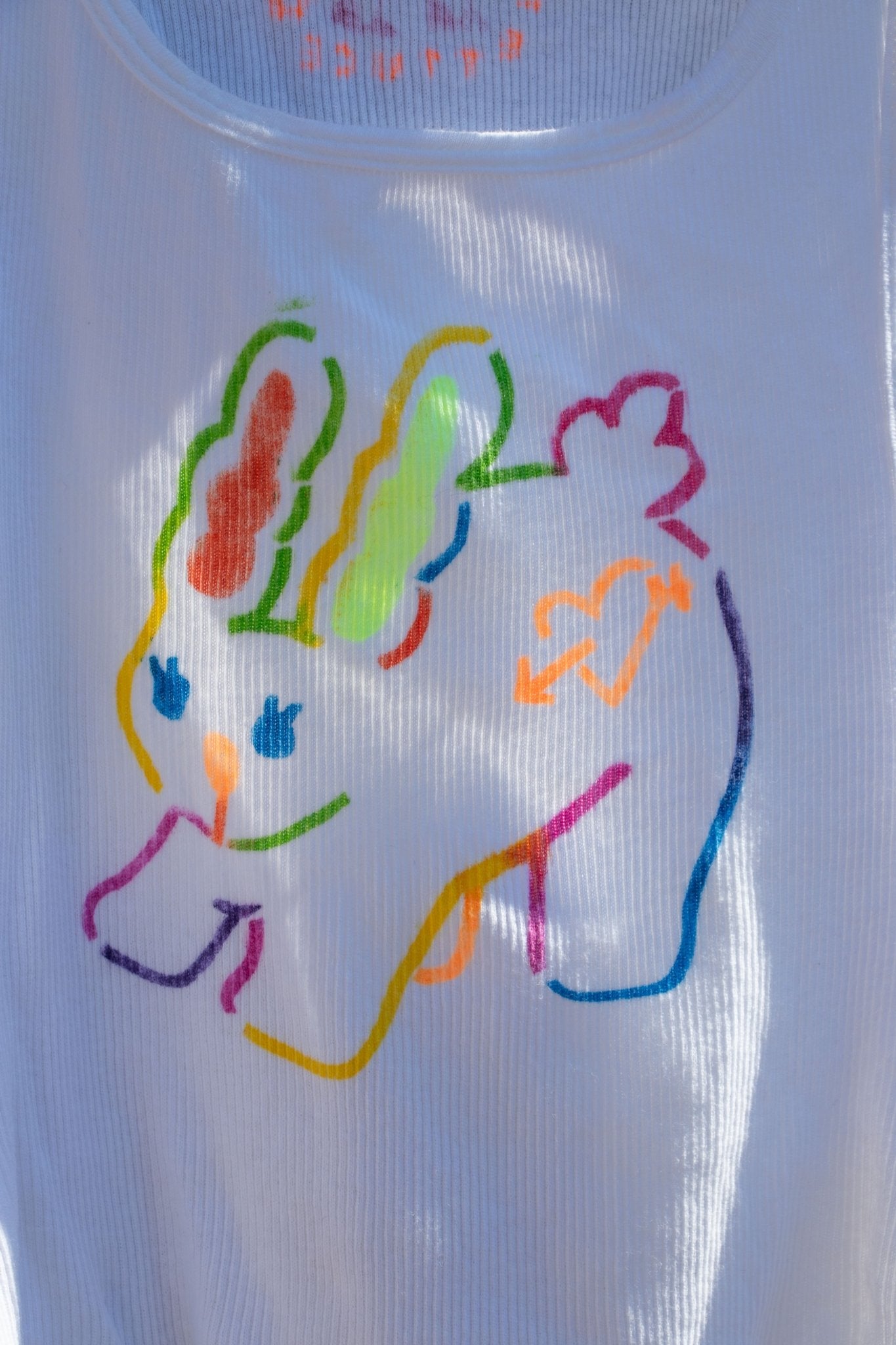 Tank Top - Lettuce Bunny Cropped Tank no. 6 - Lettuce Goods