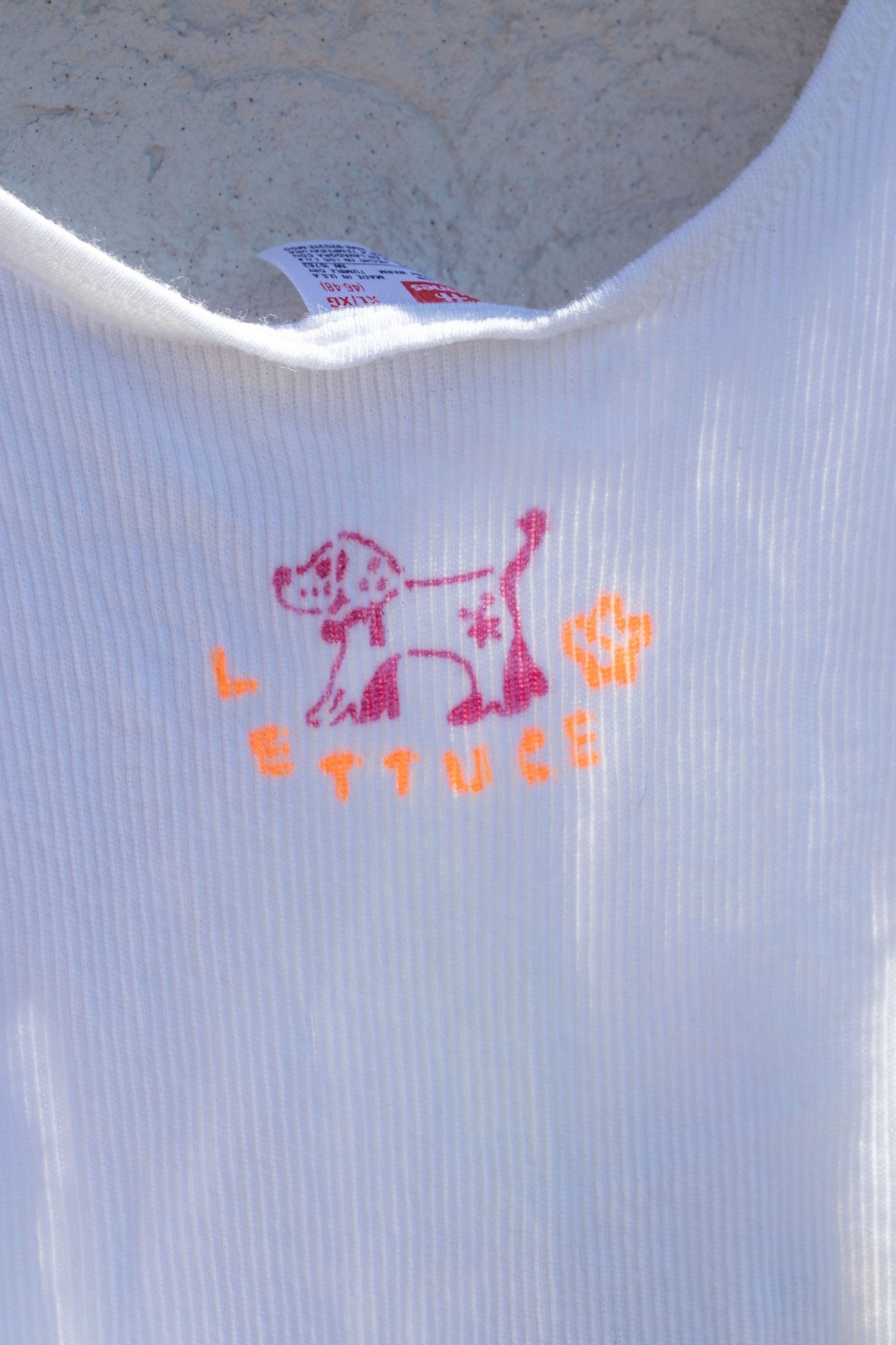 Tank Top - Lettuce Bunny Cropped Tank no. 6 - Lettuce Goods