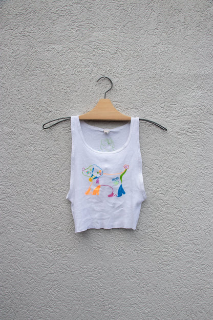 Tank Top - Lettuce Doggie Cropped Tank no. 2 - Lettuce Goods
