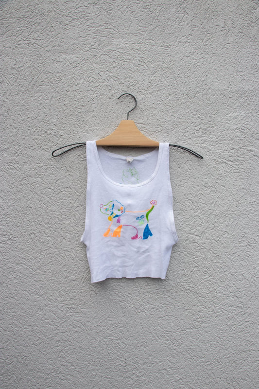 Tank Top - Lettuce Doggie Cropped Tank no. 2 - Lettuce Goods