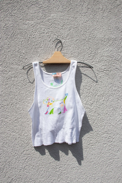 Tank Top - Lettuce Doggie Cropped Tank no. 4 - Lettuce Goods