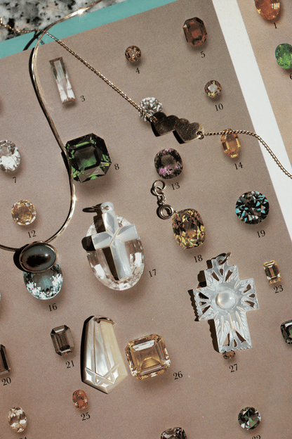 Charm - Mother of Pearl Amulet Charm - 14karatdoll