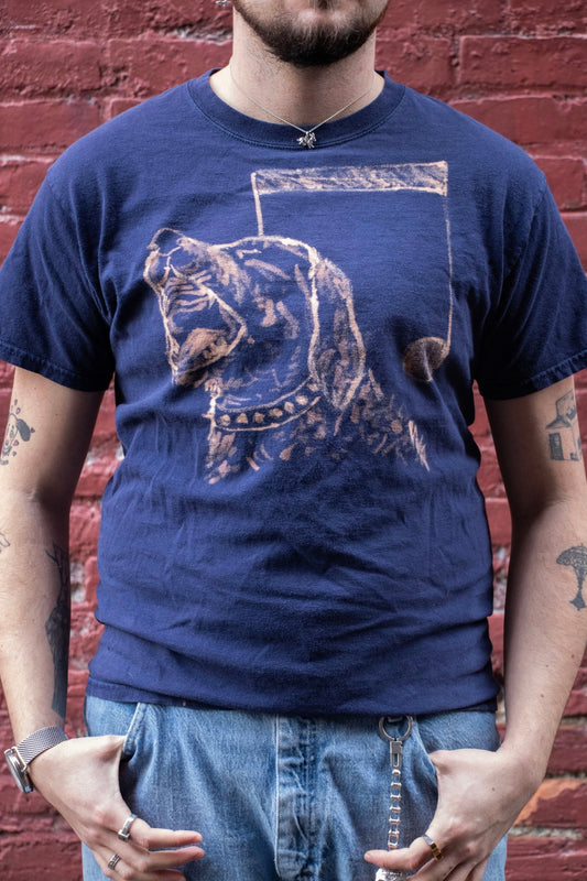 T-Shirt - Music Dog Navy Vintage T-Shirt - Lettuce Goods