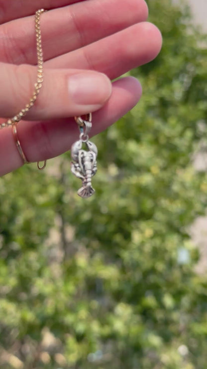 Vintage Sterling Lobster Charm