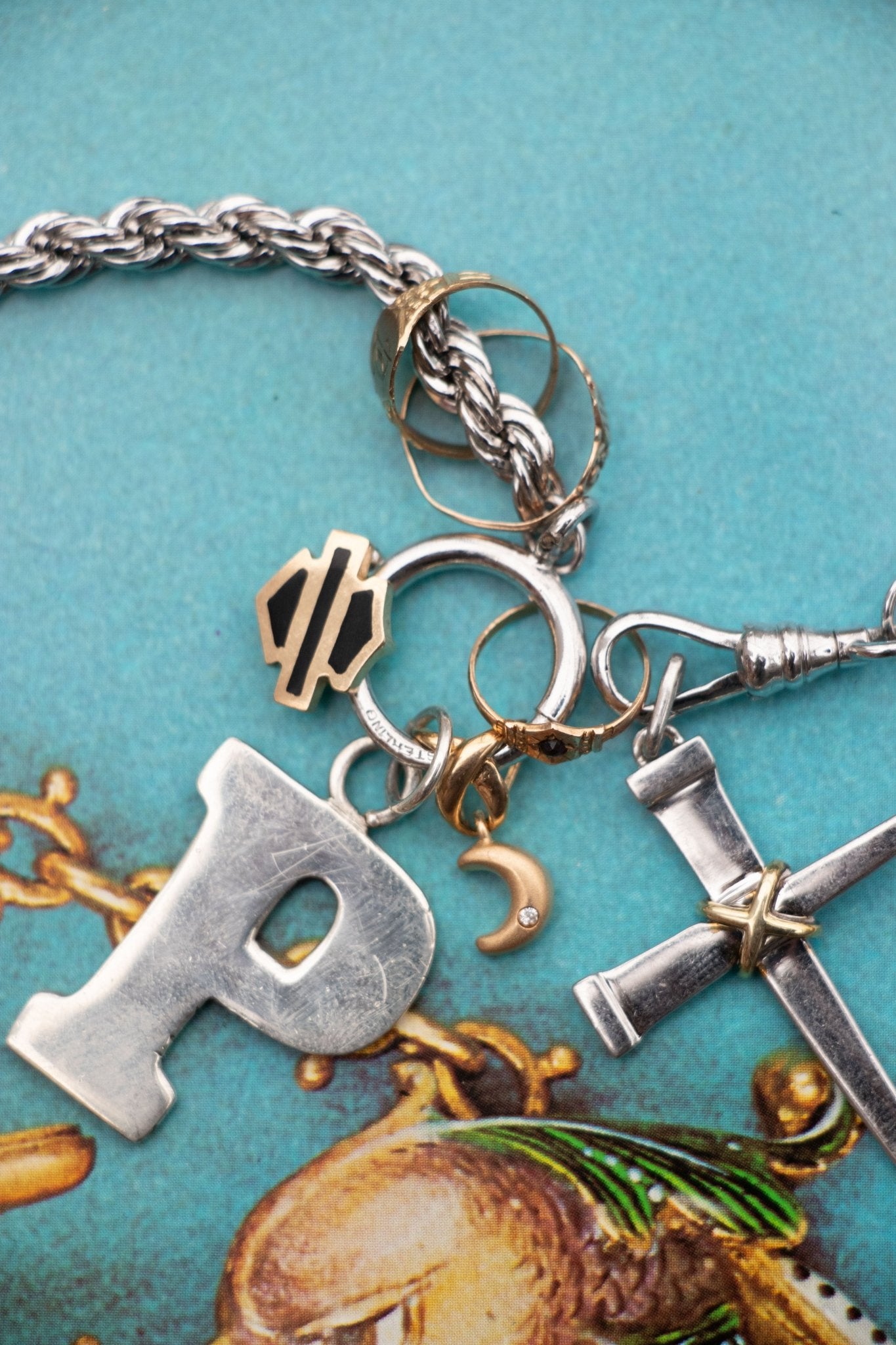 Necklace - Sterling Bolt and Dog Clasp Watch Chain 12” - Lettuce Goods