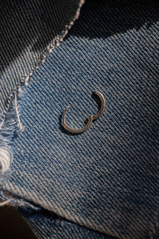 Earring - Sterling Hinged Hoop Earring - Lettuce Goods