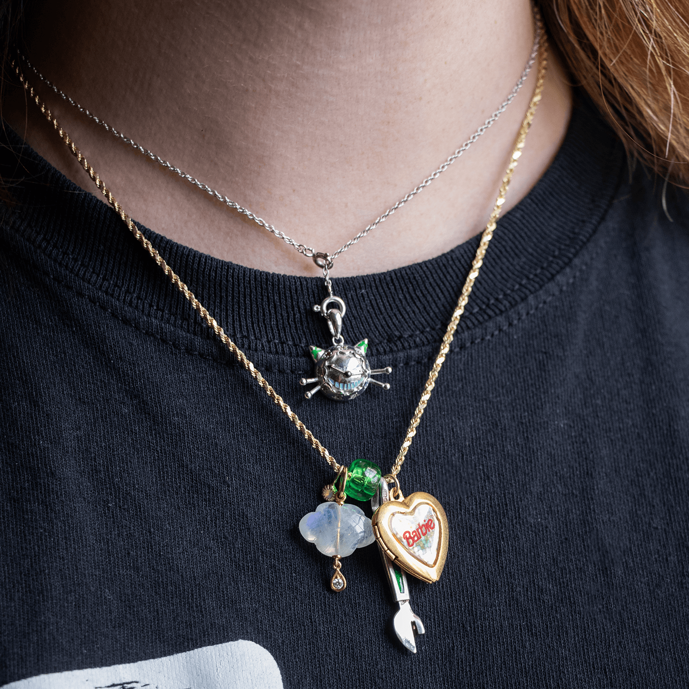 Charm - Sterling Silver Kitty Pendant - LETTUCE STUDIOS