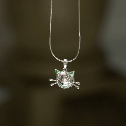 Charm - Sterling Silver Kitty Pendant - LETTUCE STUDIOS