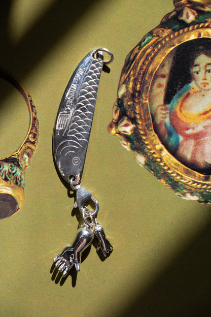 Charm - Sterling Silver Lure Catch - All Connector Charm - LETTUCE STUDIOS