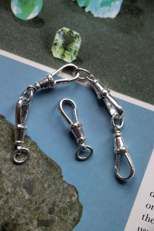 Charm - Sterling Silver Swivel Dog Clip Charm Holder - Lettuce Goods