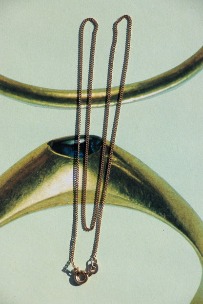 Necklace - Vintage 10k Curb Chain Necklace 15” - Lettuce Goods