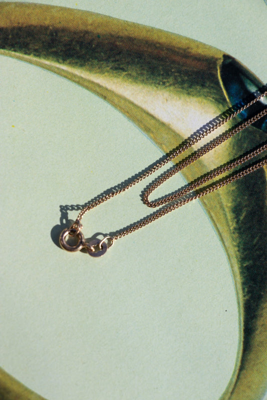 Necklace - Vintage 10k Curb Chain Necklace 15” - Lettuce Goods