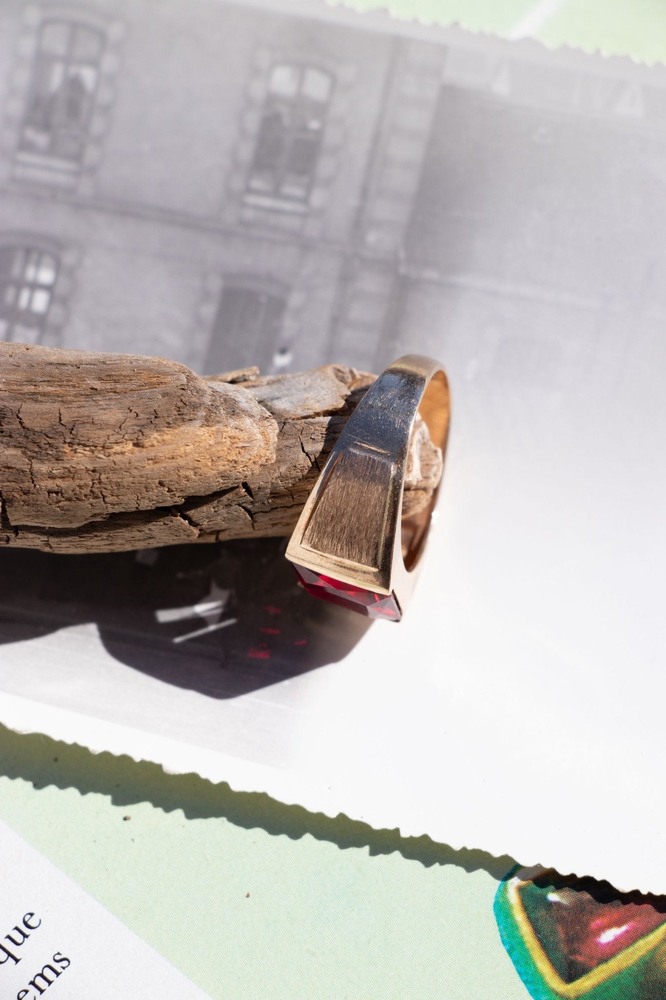 Ring - Vintage 10k Lab Ruby Ring - Lettuce Goods