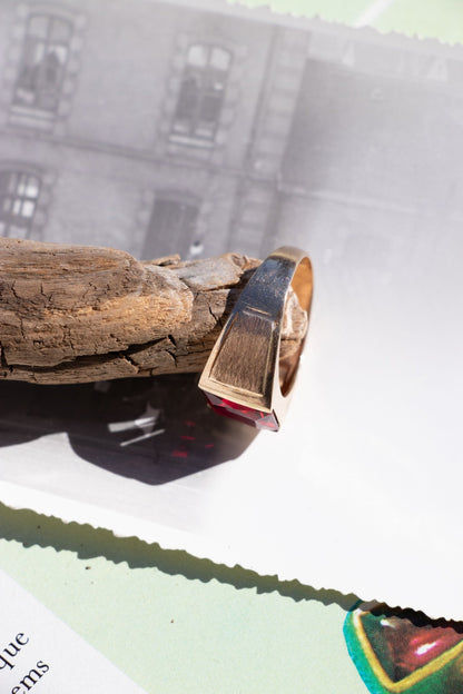 Ring - Vintage 10k Lab Ruby Ring - Lettuce Goods