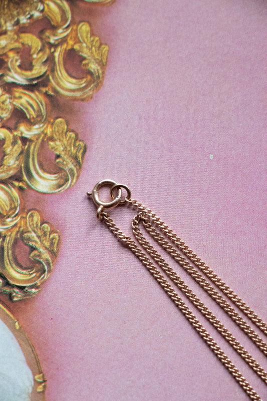 Necklace - Vintage 10k Rose Gold Curb Chain 18” - Lettuce Goods