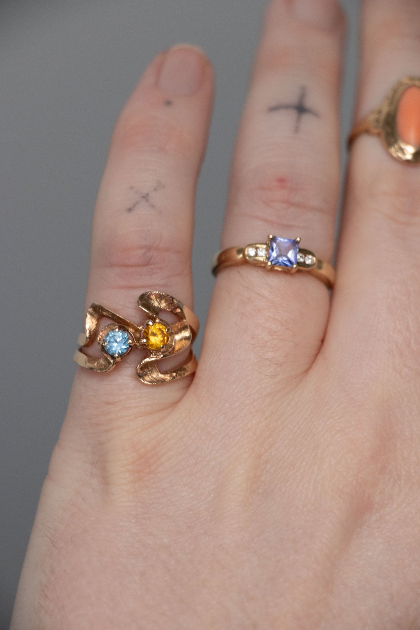 Ring - Vintage 10k Toi et Moi Ring - Lettuce Goods