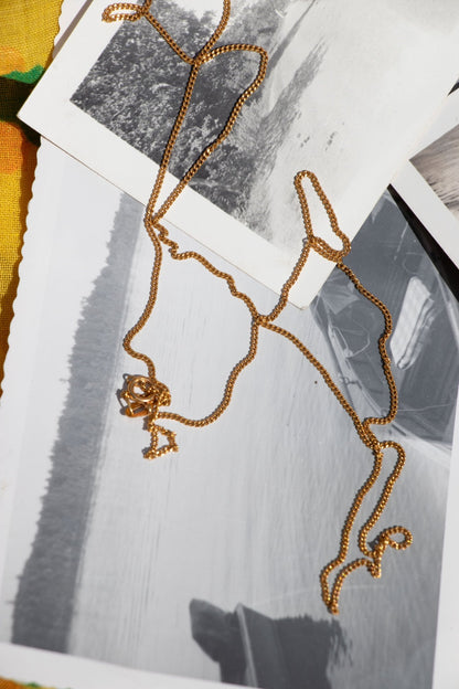 Necklace - Vintage 10k Yellow Gold Curb Chain 24" - Lettuce Goods