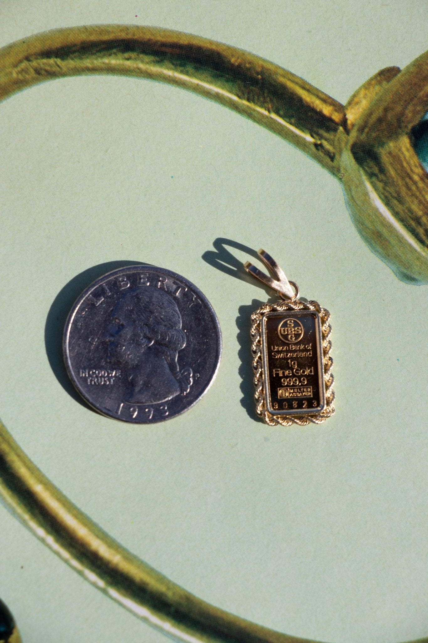 Charm - Vintage 14k and 24k Ingot Charm - Lettuce Goods
