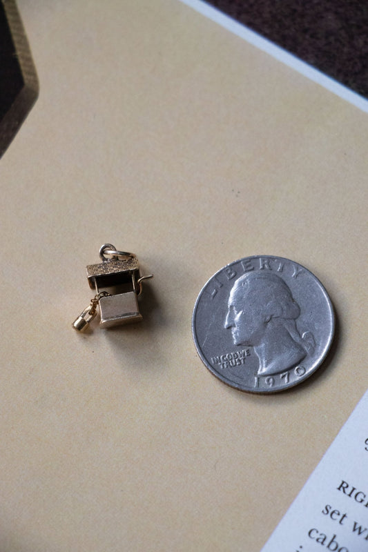 Charm - Vintage 14k Articulated Water Well Charm - Lettuce Goods