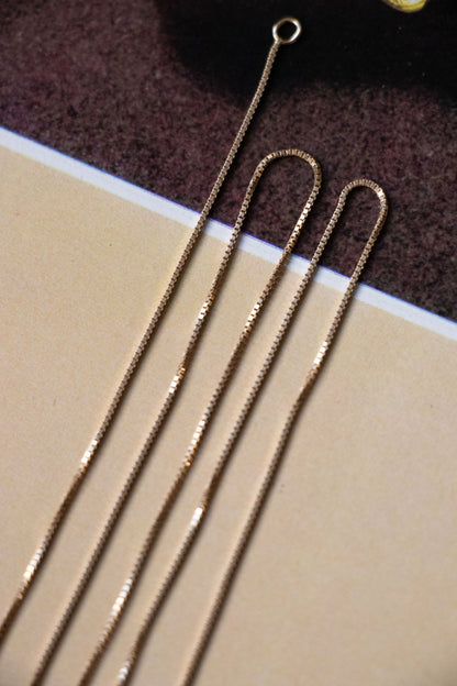 Necklace - Vintage 14k Box Chain Necklace - Lettuce Goods