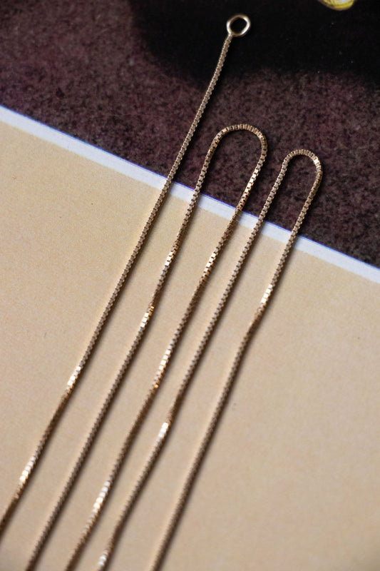 Necklace - Vintage 14k Box Chain Necklace - Lettuce Goods