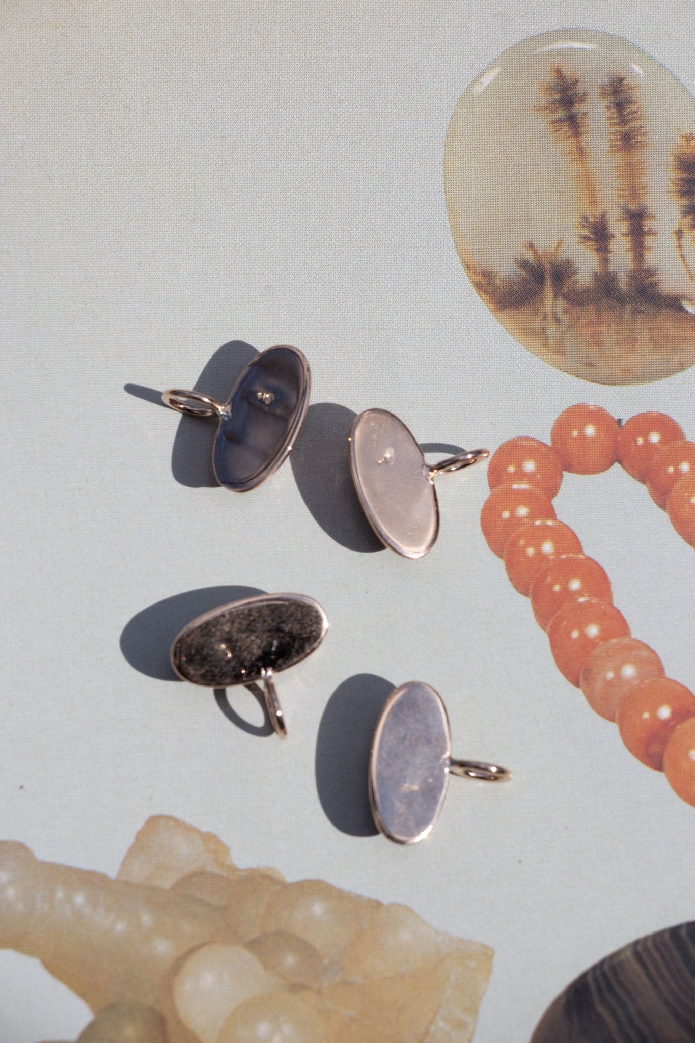 Charm - Vintage 14k Candy Banded Agate Charm - 14karatdoll