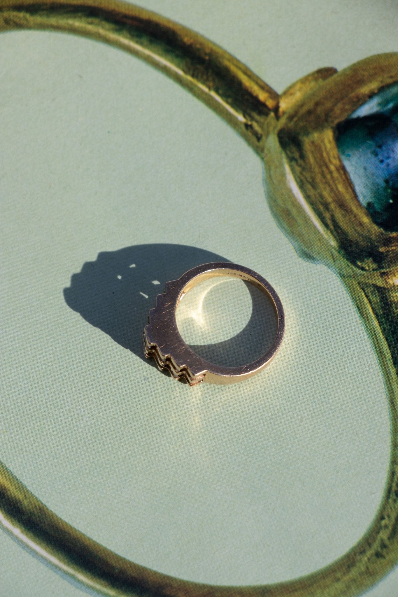 Ring - Vintage 14k Diamond Pyramid Ring - Lettuce Goods