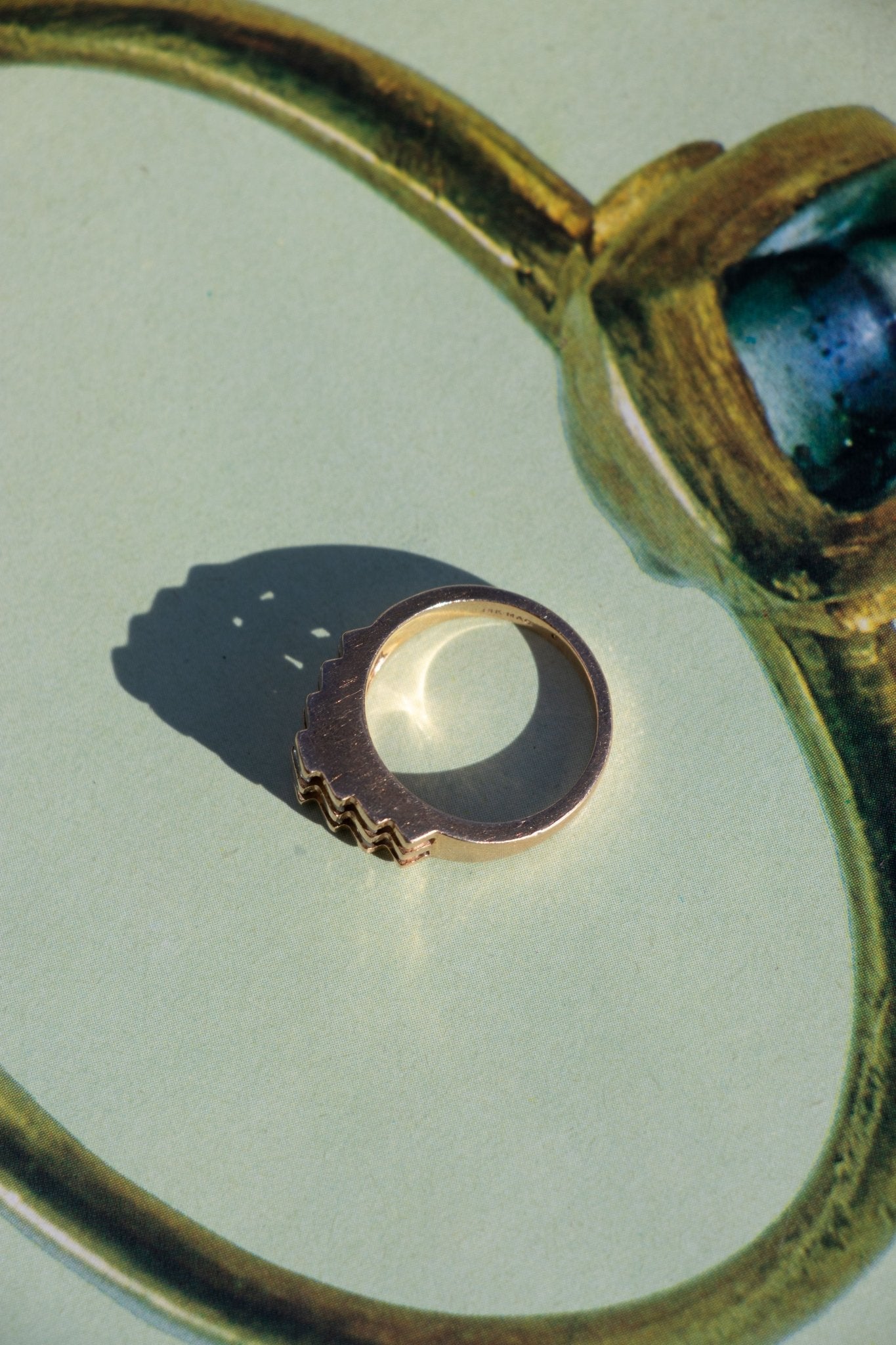 Ring - Vintage 14k Diamond Pyramid Ring - Lettuce Goods