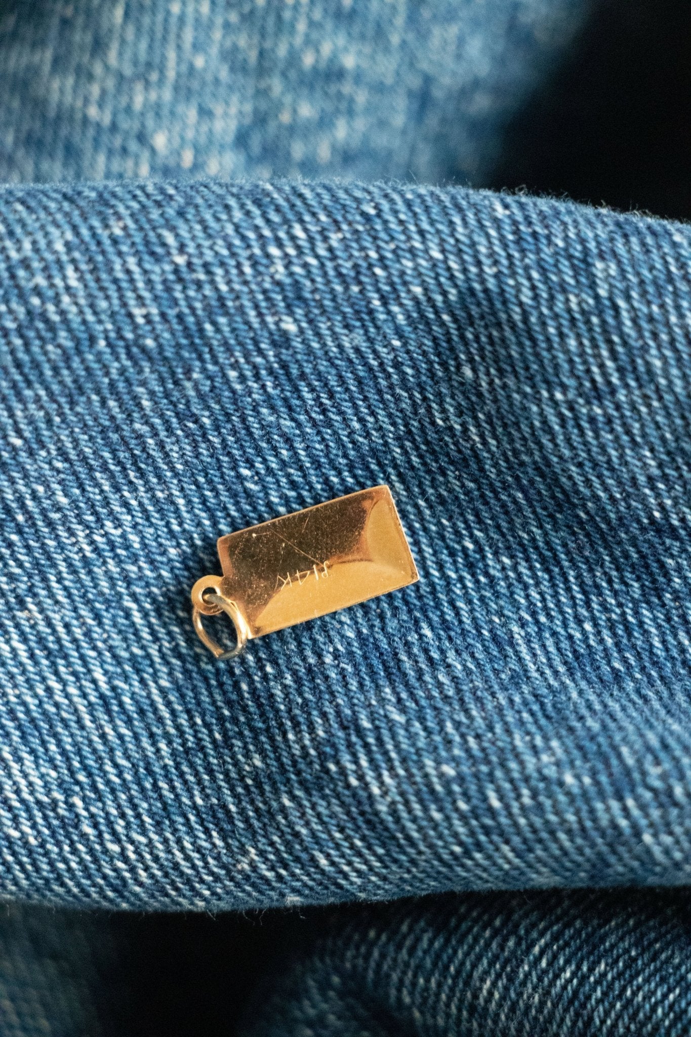 Charm - Vintage 14k Gold Bar Charm - Lettuce Goods