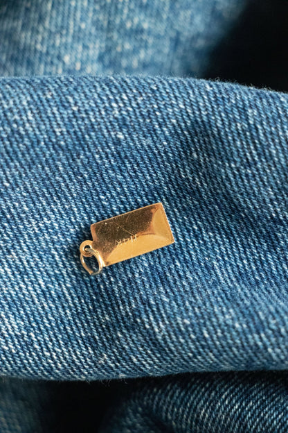Charm - Vintage 14k Gold Bar Charm - Lettuce Goods
