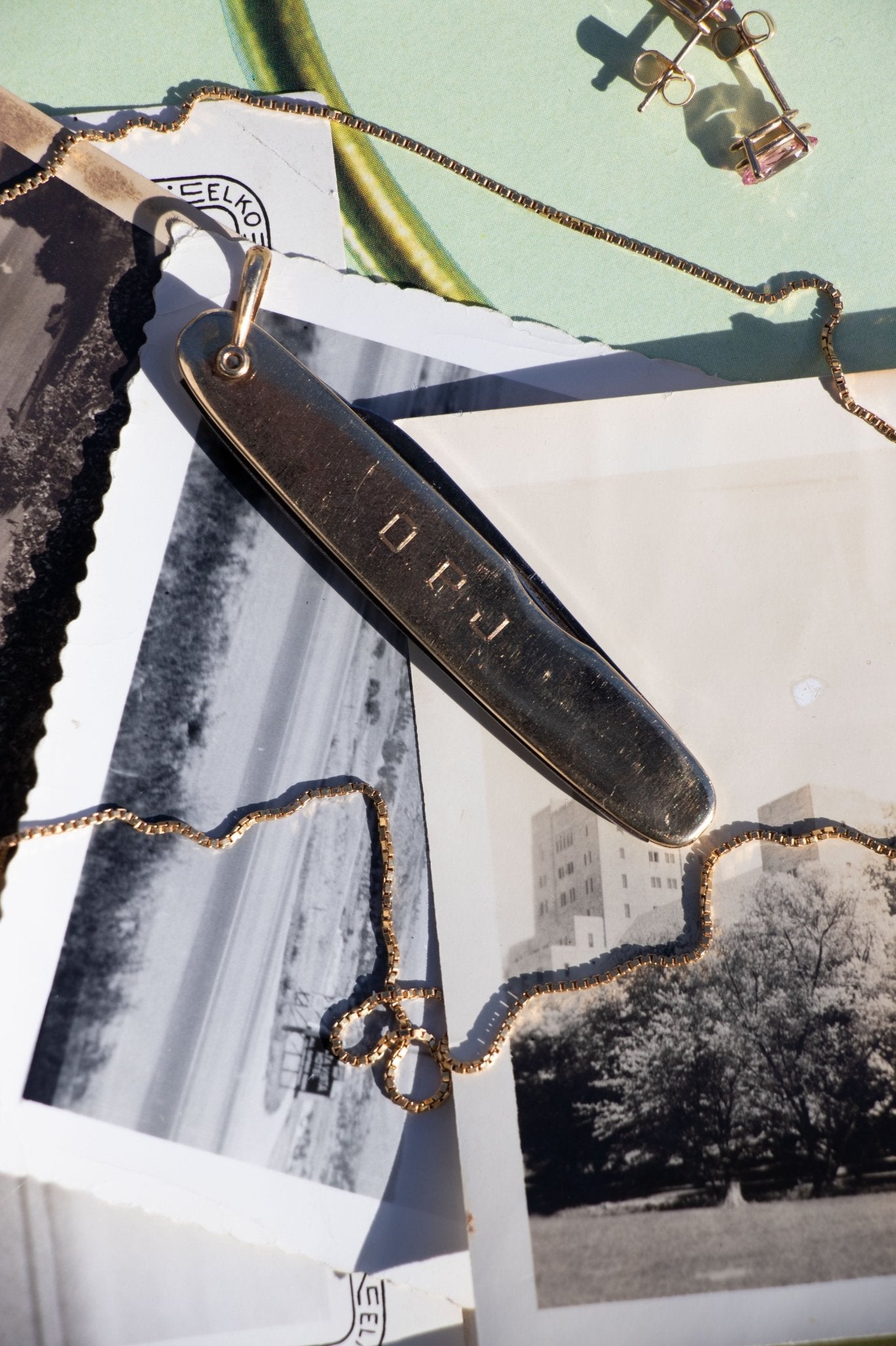 Pocket Knife - Vintage 14k Gold Pocket Knife Pendant - Lettuce Goods