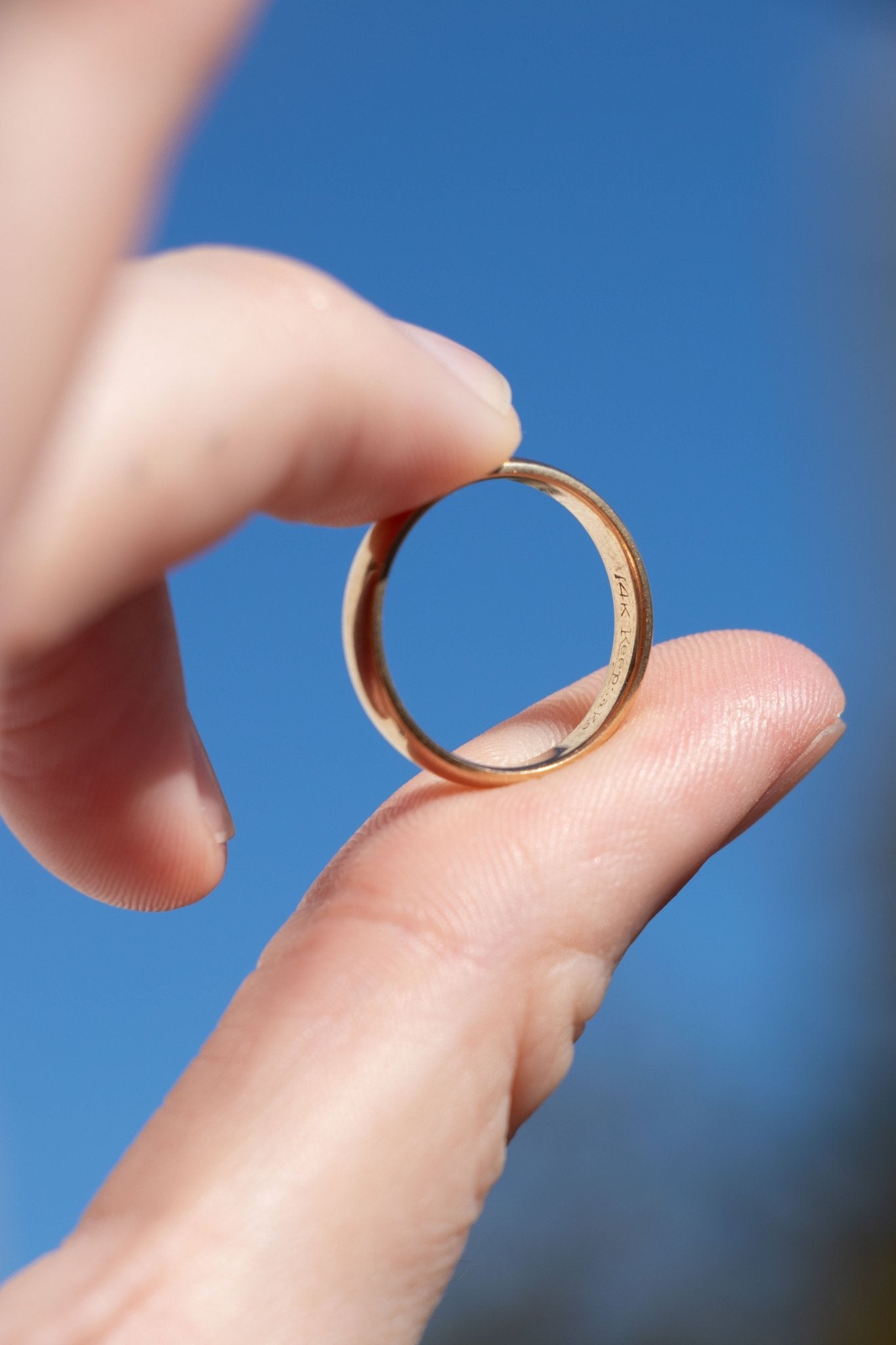 Ring - Vintage 14k Keepsake Band Ring - Lettuce Goods