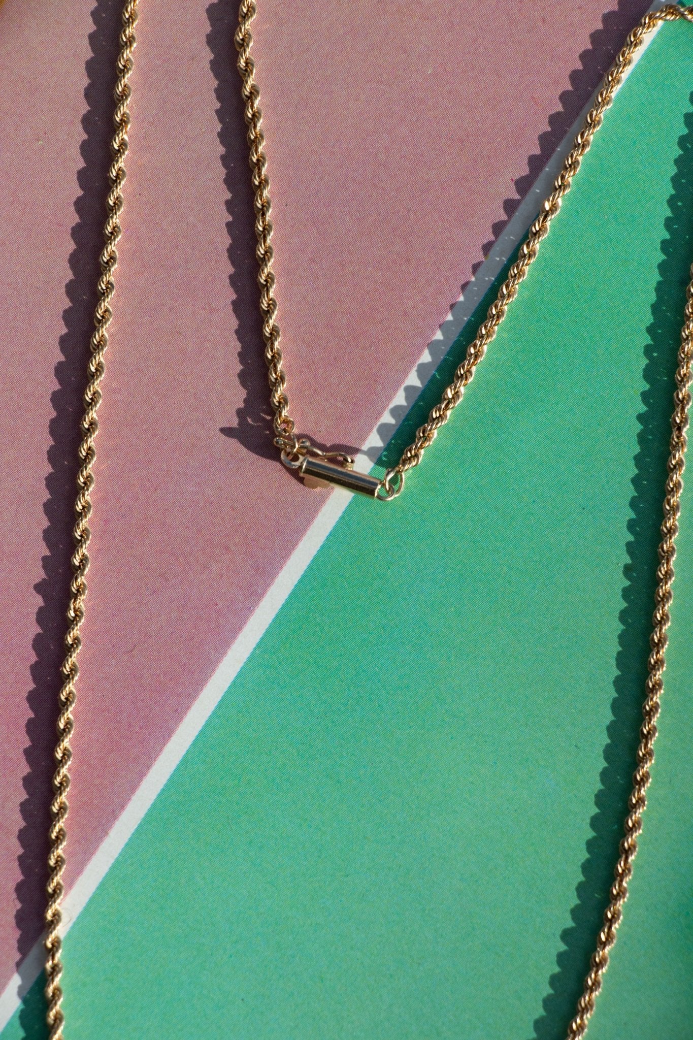 Necklace - Vintage 14k Rope Chain Necklace 18” - Lettuce Goods