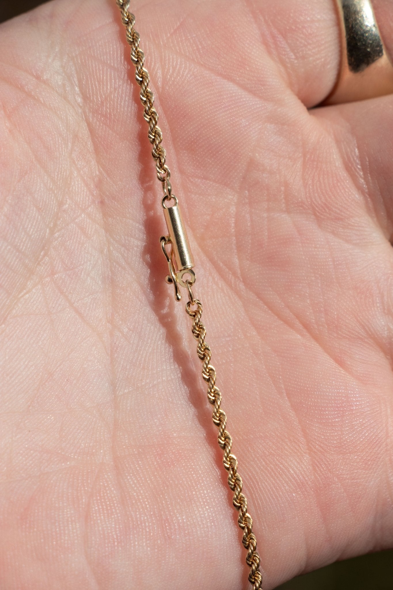 Necklace - Vintage 14k Rope Chain Necklace 18” - Lettuce Goods