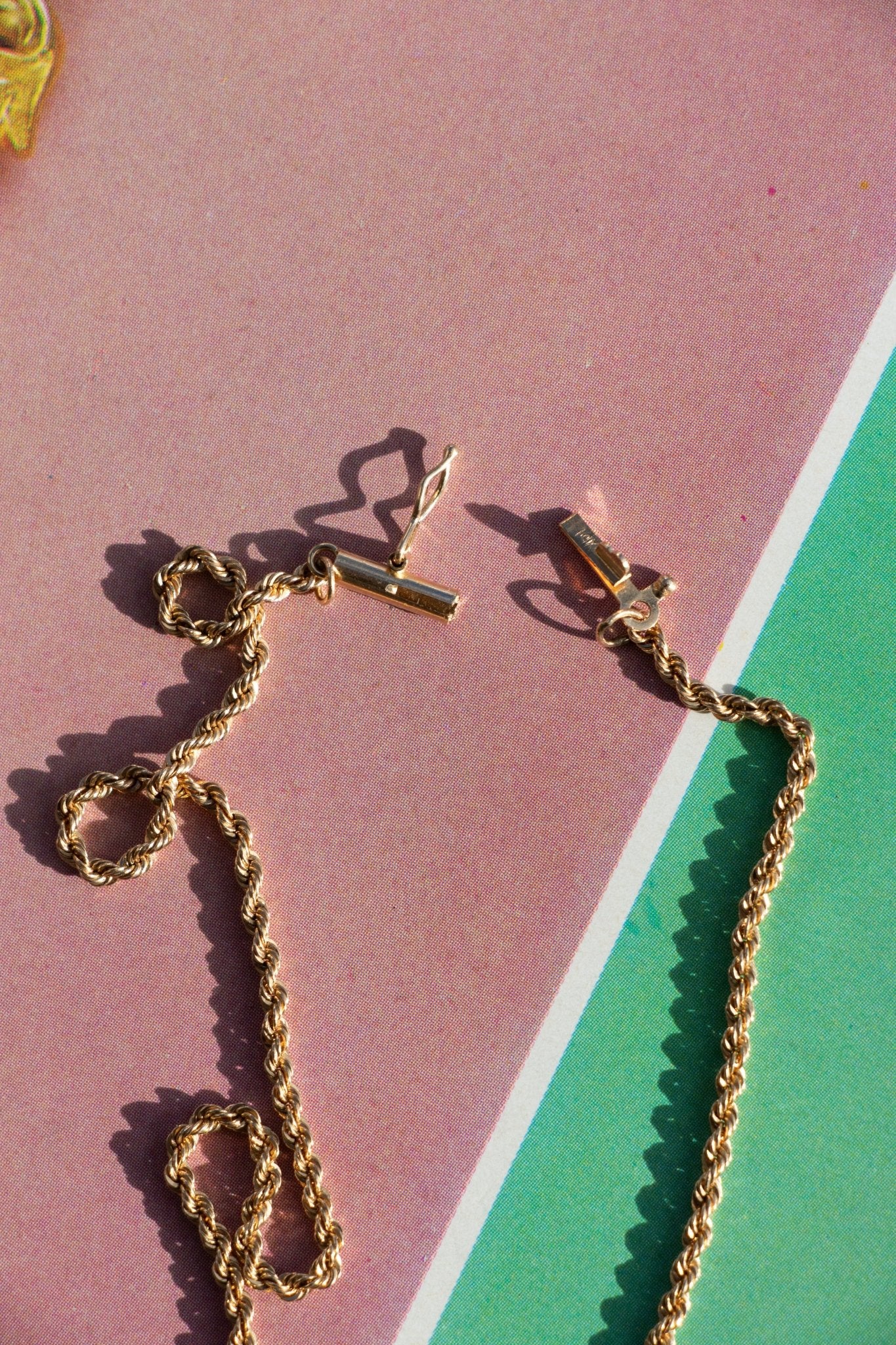 Necklace - Vintage 14k Rope Chain Necklace 18” - Lettuce Goods