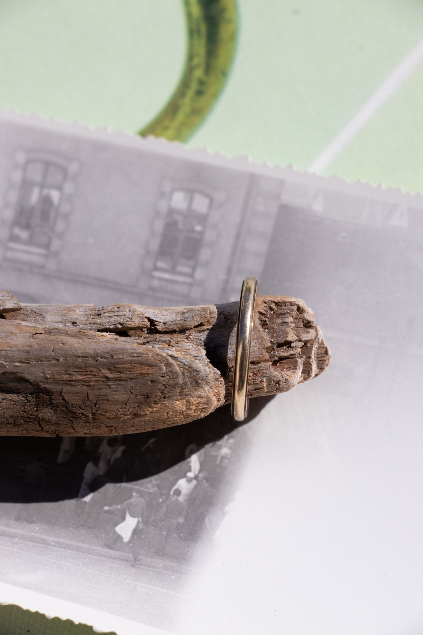 Ring - Vintage 14k Stepped Edge Band Ring - Lettuce Goods