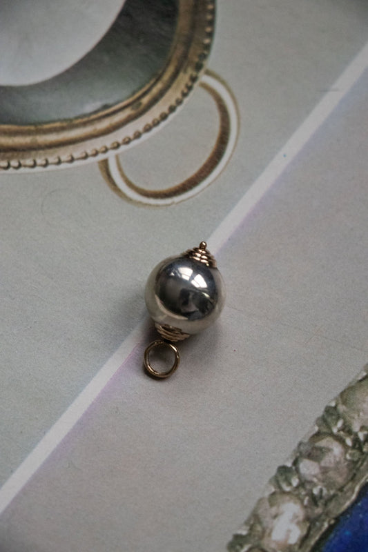 Charm - Vintage 14k & Sterling Rolling Ball Charm - Lettuce Goods