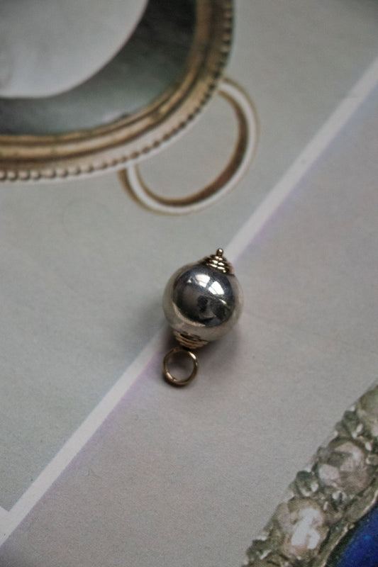 Charm - Vintage 14k & Sterling Rolling Ball Charm - Lettuce Goods