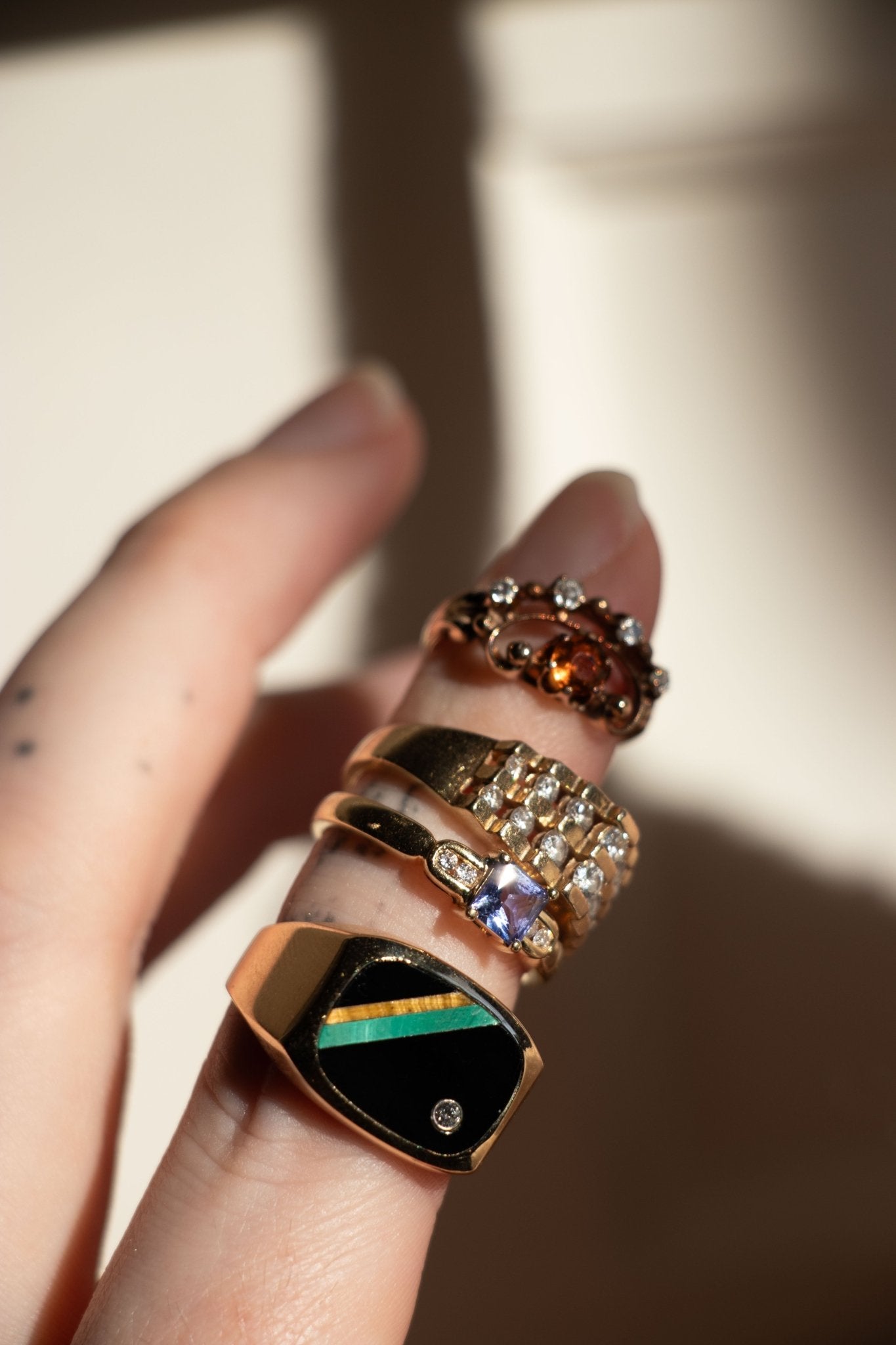 Ring - Vintage 14k Tanzanite & Diamond Ring - Lettuce Goods