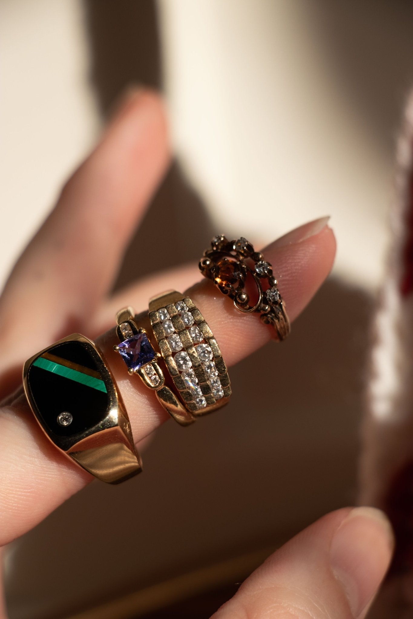 Ring - Vintage 14k Tanzanite & Diamond Ring - Lettuce Goods