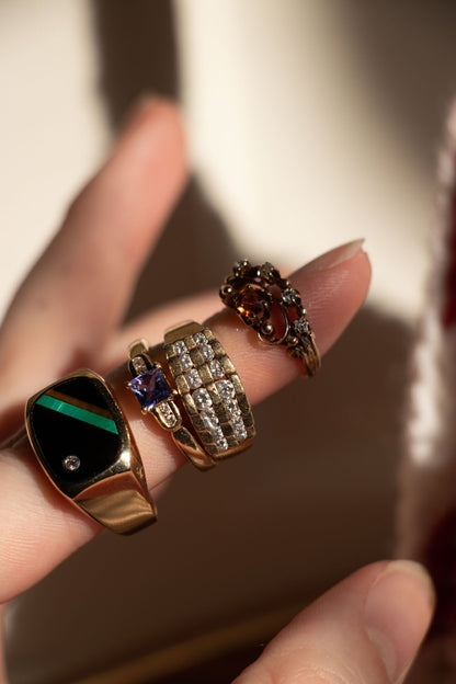 Ring - Vintage 14k Tanzanite & Diamond Ring - Lettuce Goods