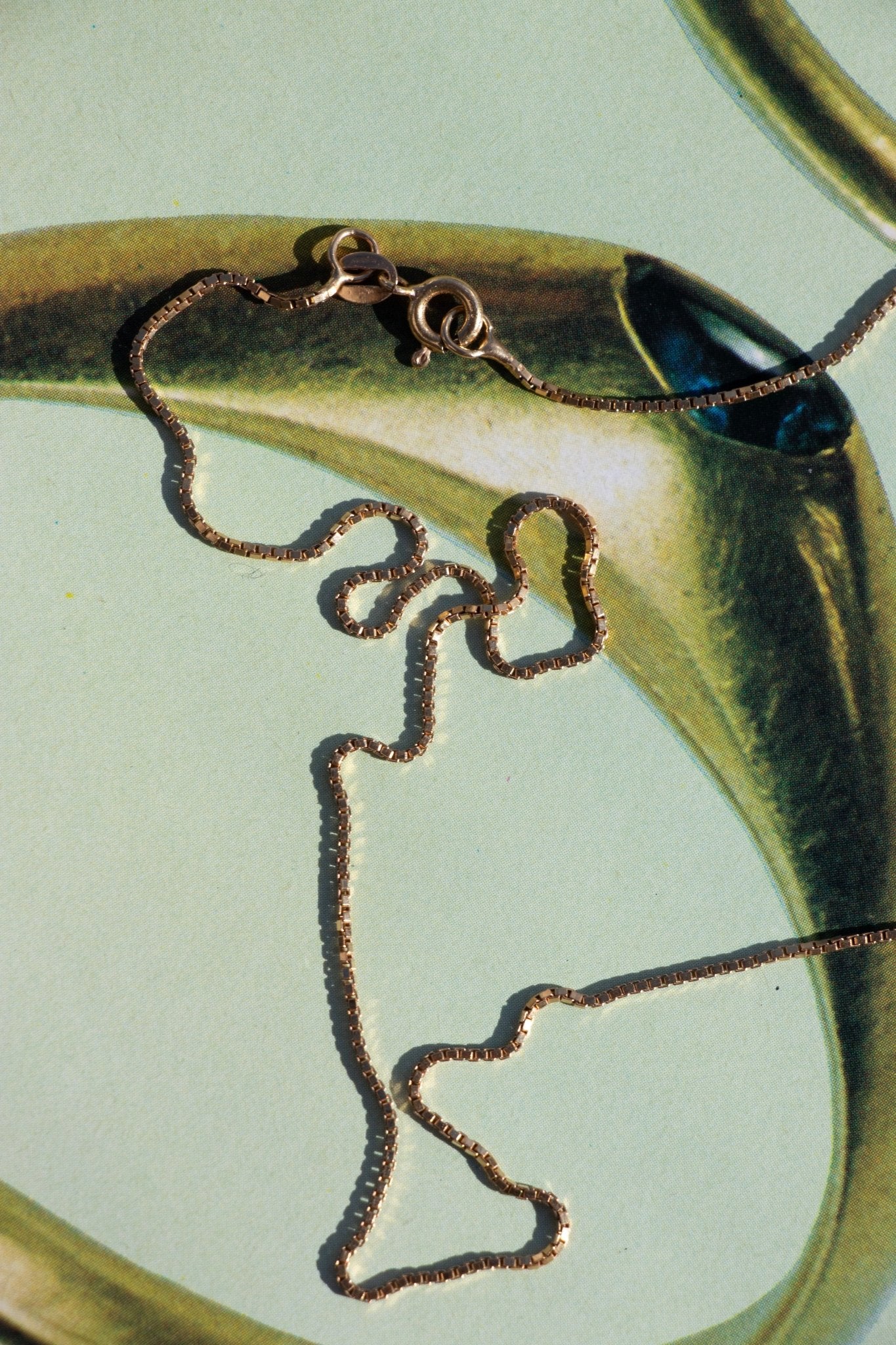 Necklace - Vintage 18k Box Chain 20” Necklace - Lettuce Goods