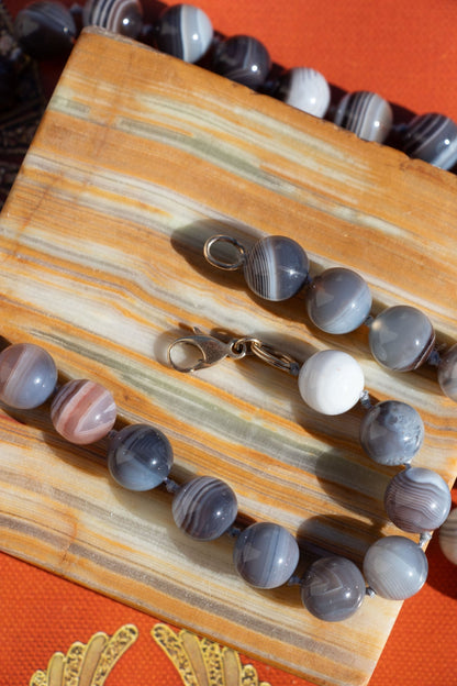 Necklace - Vintage Agate Beaded 14k Necklace - Lettuce Goods